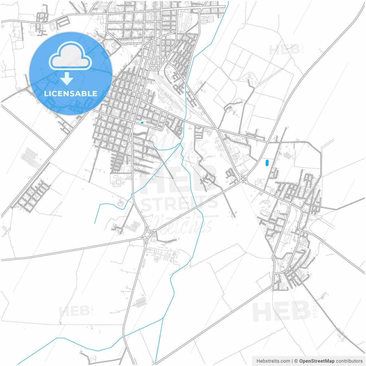 Morón, Ciego de Ávila, Cuba, city map with high resolution roads.