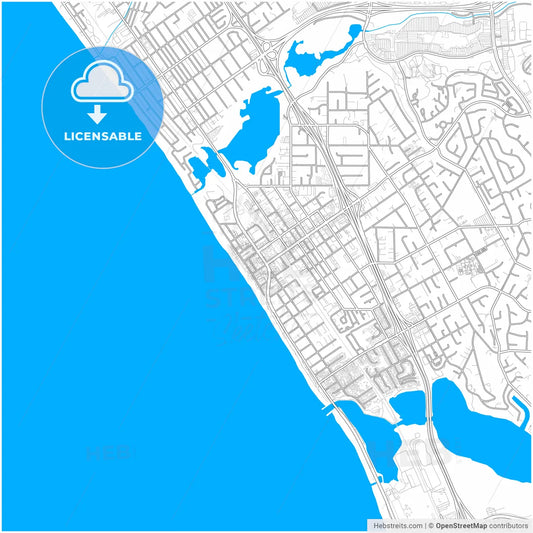Carlsbad, California, United States, city map with high resolution roads.