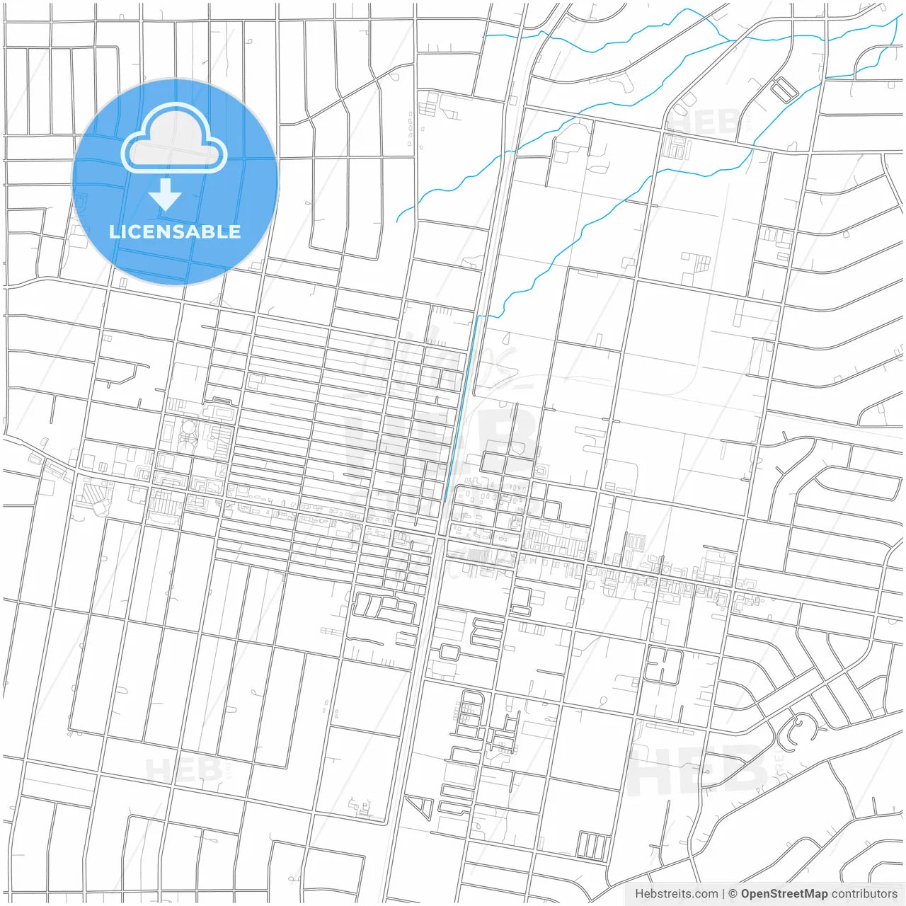 Hesperia, California, United States, city map with high resolution roads.