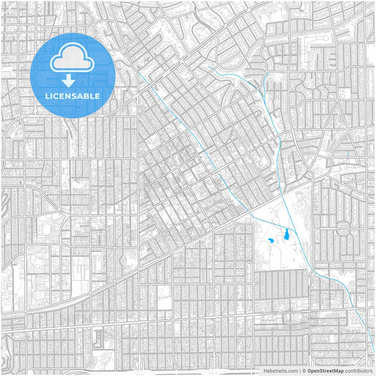 Alhambra, California, United States, city map with high resolution roads.