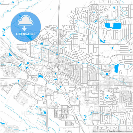 Broomfield, Colorado, United States, city map with high resolution roads.