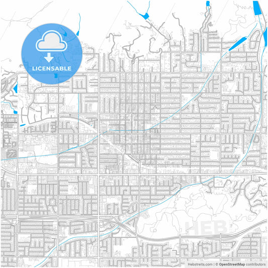 Glendora, California, United States, city map with high resolution roads.