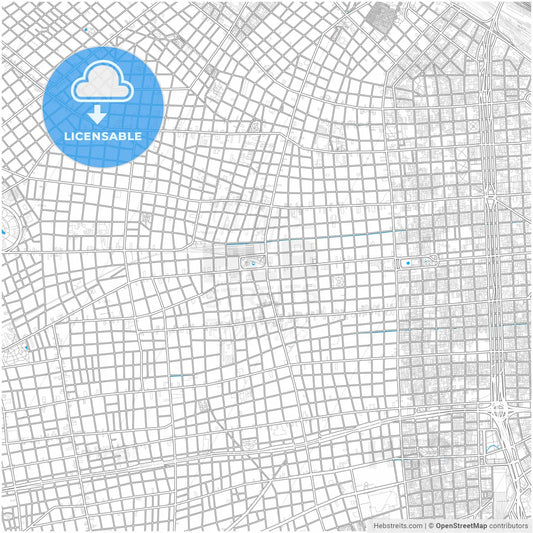 Balvanera, Argentina, city map with high resolution roads.