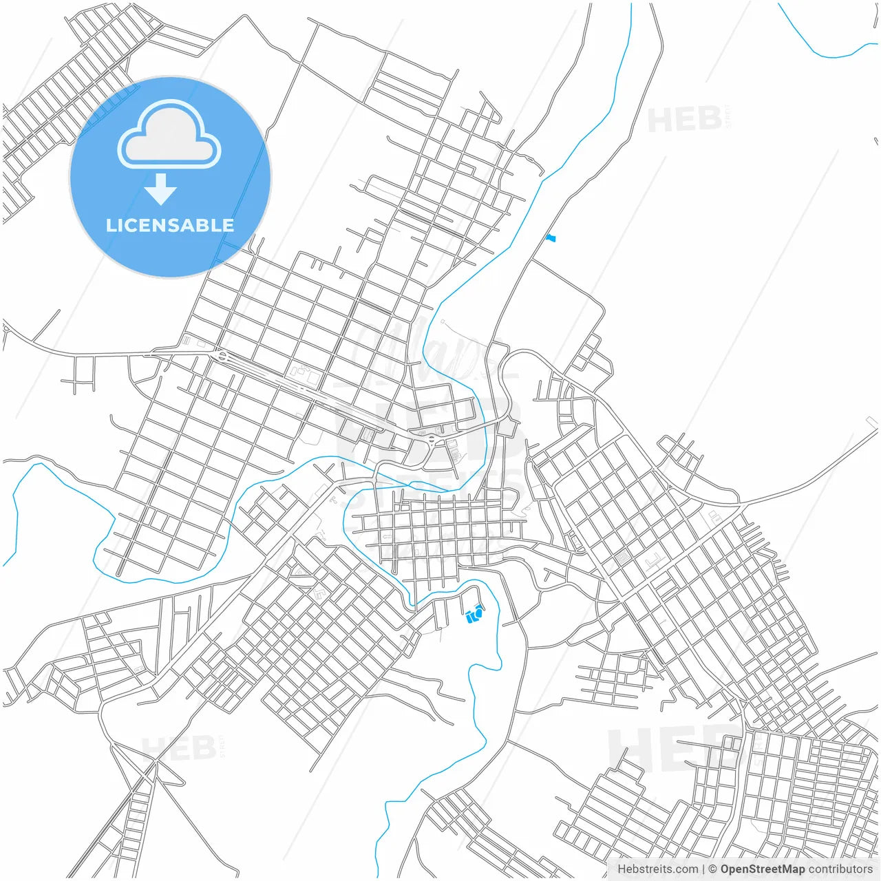 Barra do Corda, Brazil, city map with high resolution roads.