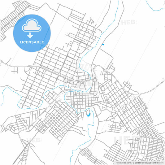 Barra do Corda, Brazil, city map with high resolution roads.