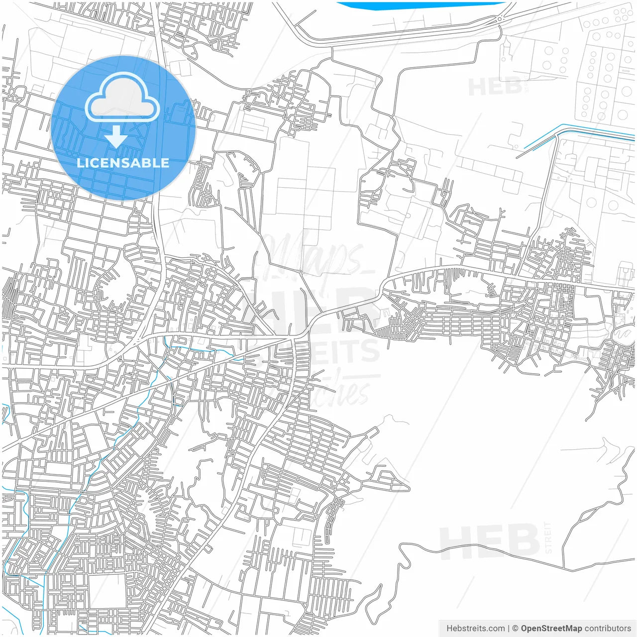 Visakhapatnam, Andhra Pradesh, India, city map with high resolution roads.