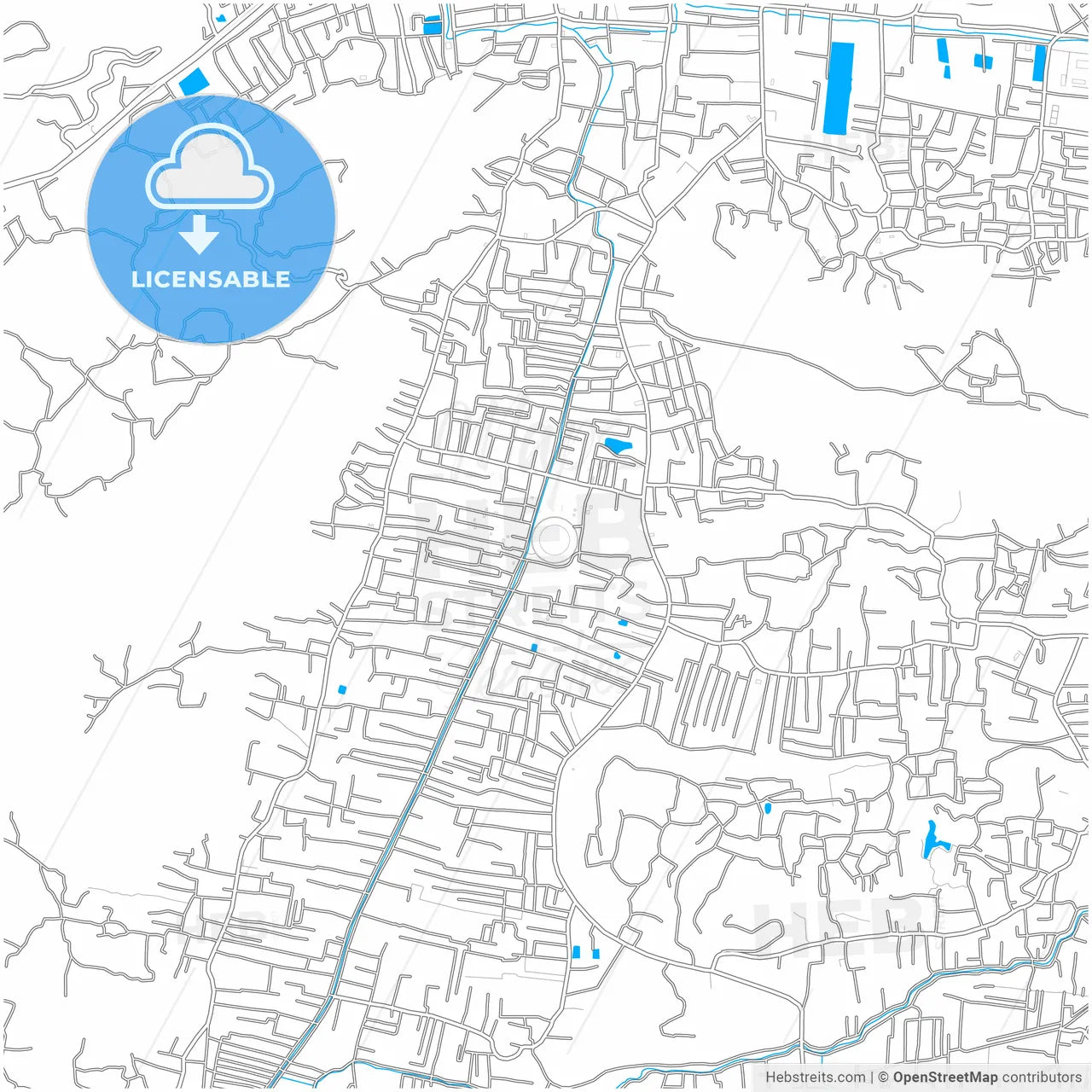 Guwahati, Assam, India, city map with high resolution roads.
