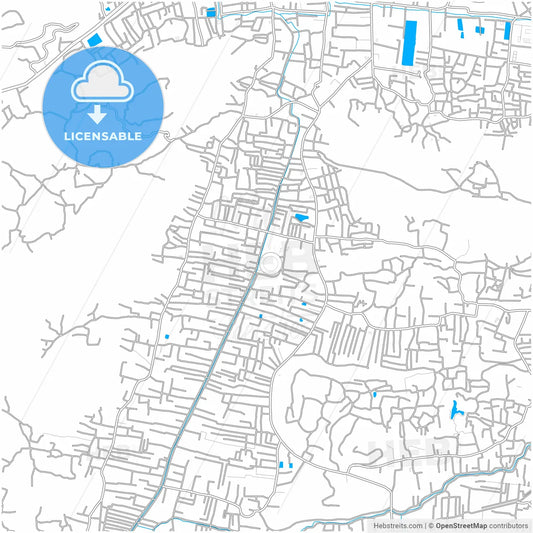 Guwahati, Assam, India, city map with high resolution roads.