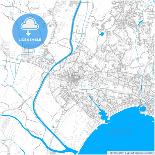 Fréjus, Var, France, city map with high resolution roads.