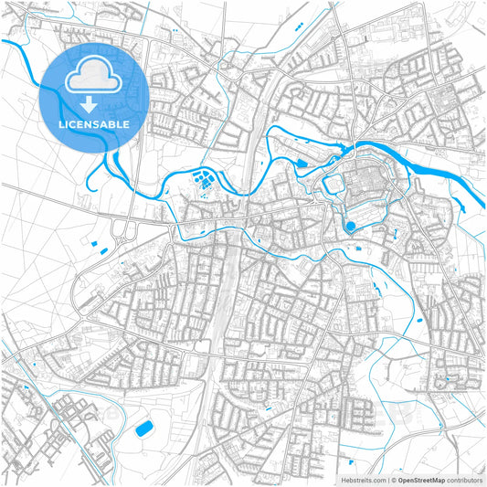 Celle, Lower Saxony, Germany, city map with high resolution roads.