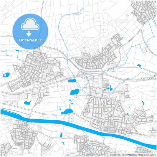 Maintal, Hesse, Germany, city map with high resolution roads.
