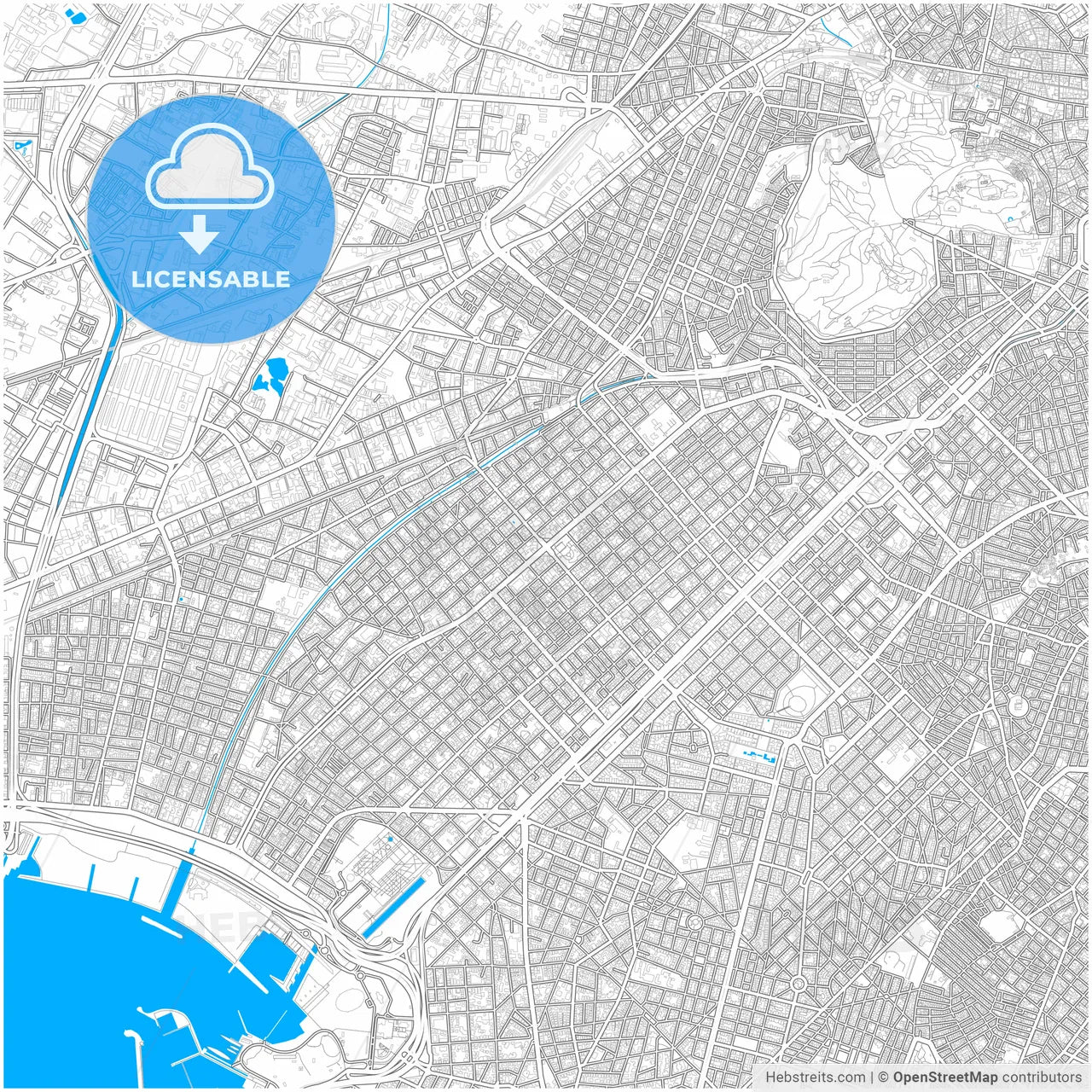 Kallithea, Attica, Greece, city map with high resolution roads.