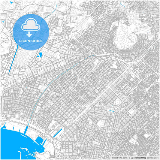 Kallithea, Attica, Greece, city map with high resolution roads.