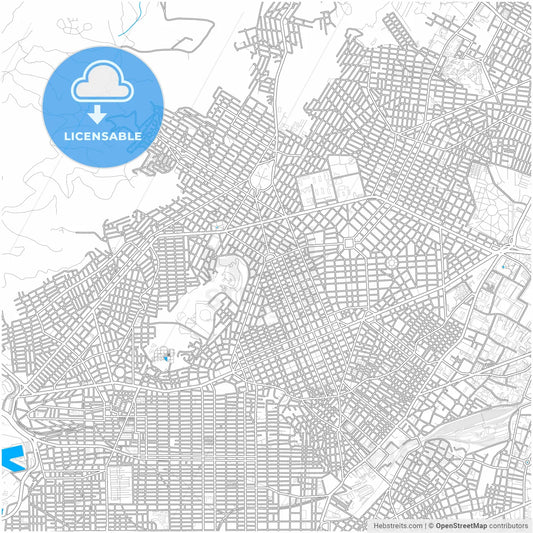 Nikaia, Attica, Greece, city map with high resolution roads.