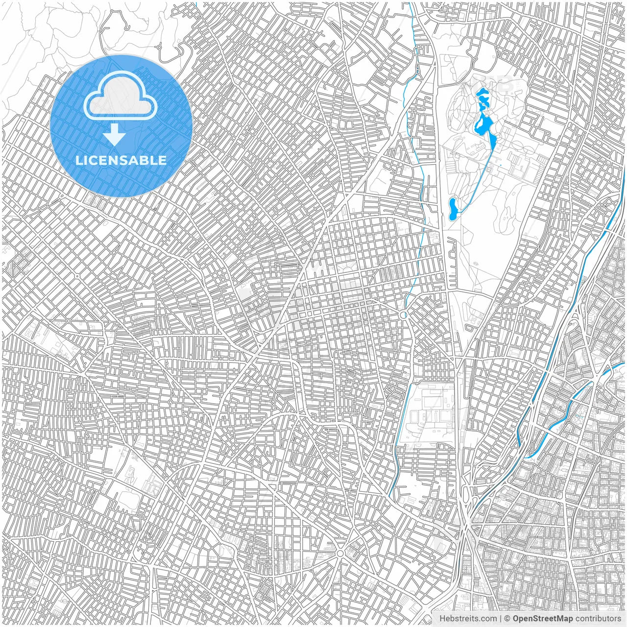 Ilio, Attica, Greece, city map with high resolution roads.