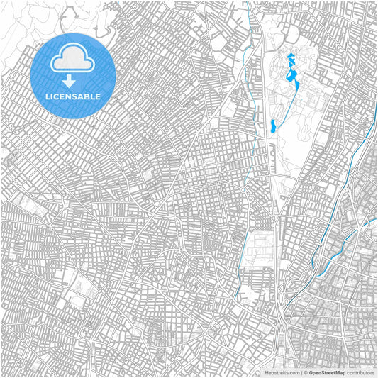 Ilio, Attica, Greece, city map with high resolution roads.