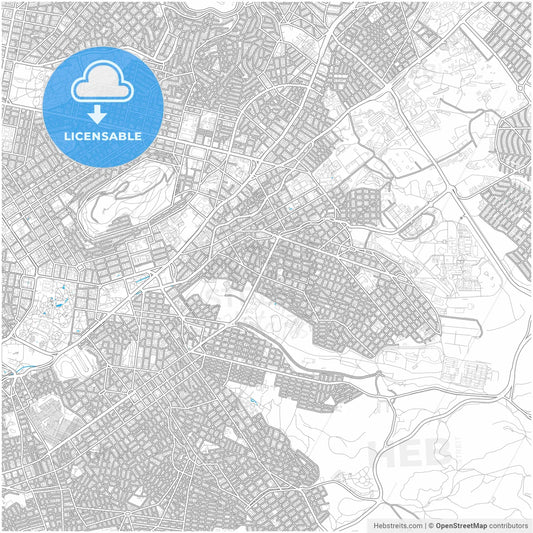 Zografou, Attica, Greece, city map with high resolution roads.