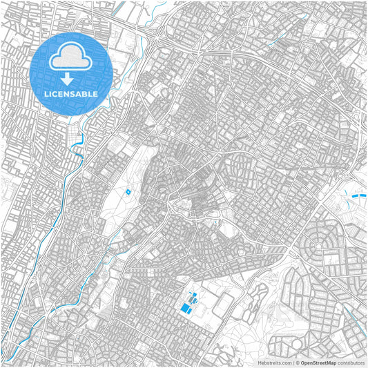 Nea Ionia, Attica, Greece, city map with high resolution roads.