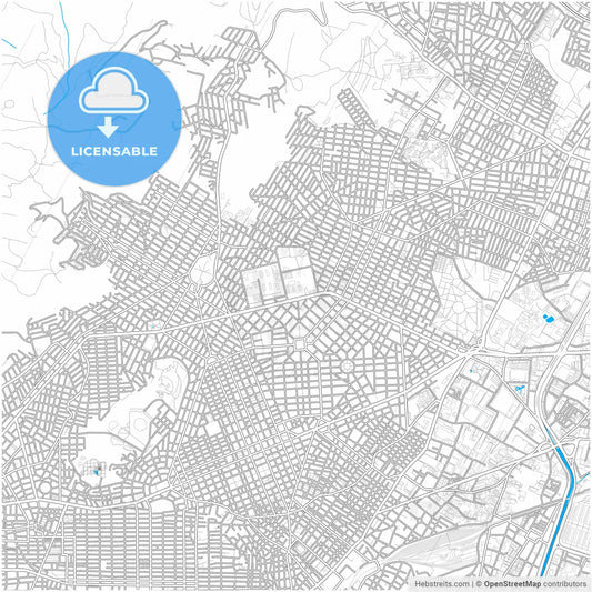 Korydallos, Attica, Greece, city map with high resolution roads.