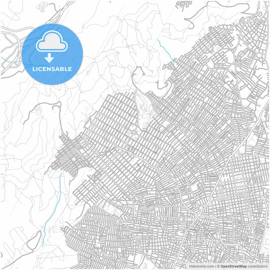 Petroupoli, Attica, Greece, city map with high resolution roads.