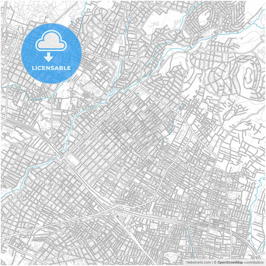 Vrilissia, Attica, Greece, city map with high resolution roads.