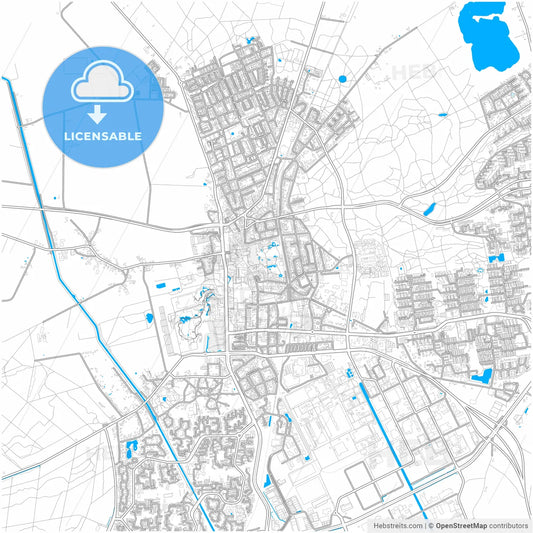 Emmen, Drenthe, Netherlands, city map with high resolution roads.