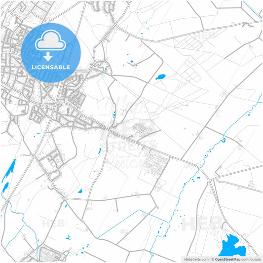 Echt-Susteren, Limburg, Netherlands, city map with high resolution roads.