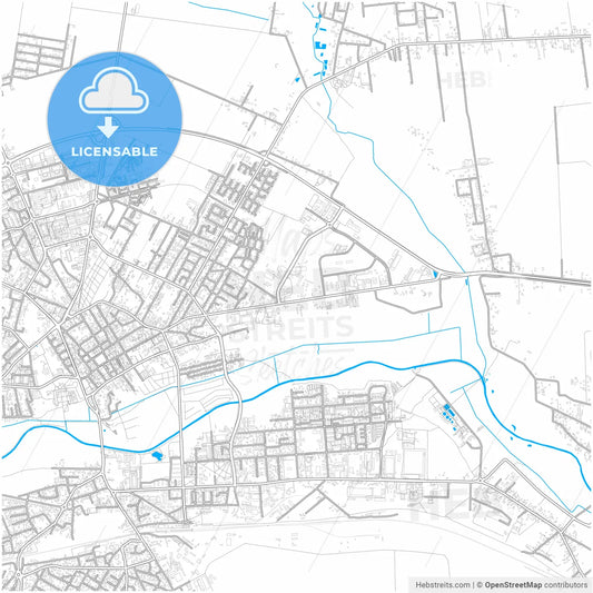 Biała Podlaska, Lublin, Poland, city map with high resolution roads.