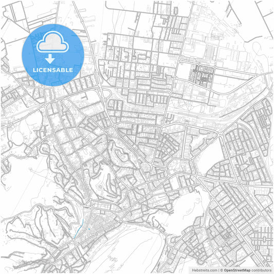 Brașov, Brașov, Romania, city map with high resolution roads.