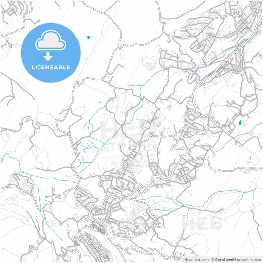 Borgo Maggiore, San Marino, city map with high resolution roads.
