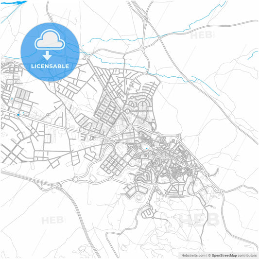 Arganda, 28500, Spain, city map with high resolution roads.