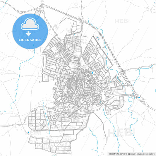 Colmenar Viejo, Madrid, Spain, city map with high resolution roads.