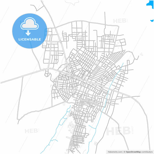 Kahta, Adıyaman, Turkey, city map with high resolution roads.