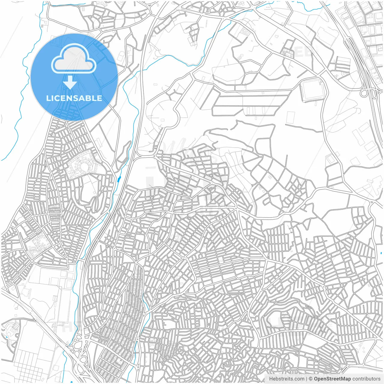 Çayırova, Kocaeli, Turkey, city map with high resolution roads.