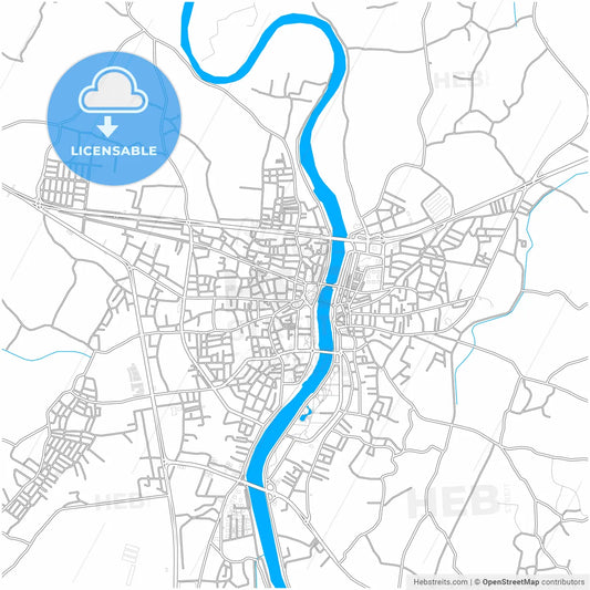 Çarşamba, Samsun, Turkey, city map with high resolution roads.