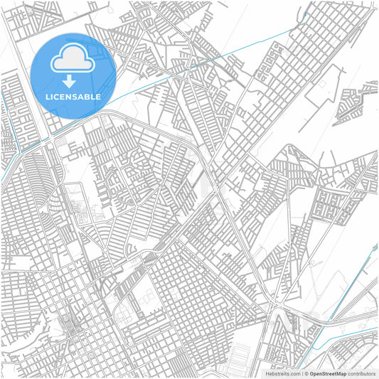 Gómez Palacio, Durango, Mexico, city map with high resolution roads.