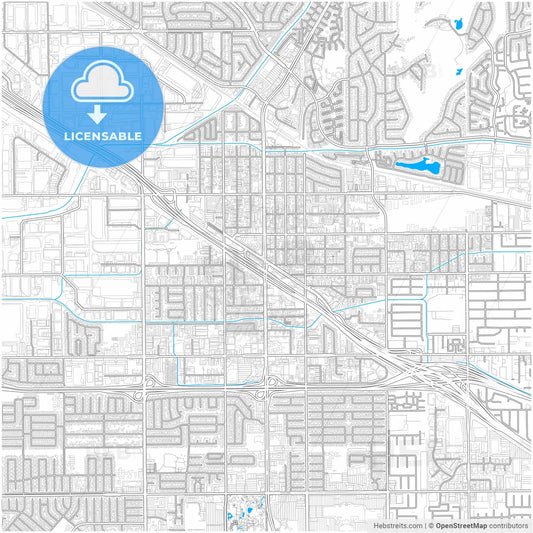Buena Park, California, United States, city map with high resolution roads.