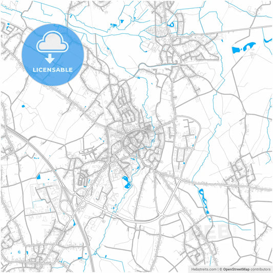 Bilzen, Limburg, Belgium, city map with high resolution roads.