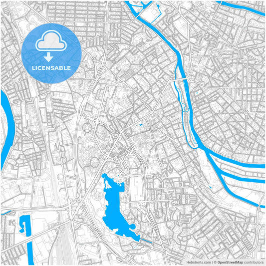 Créteil, Val-de-Marne, France, city map with high resolution roads.