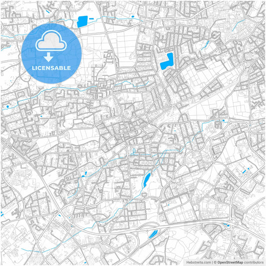 Pessac, Gironde, France, city map with high resolution roads.