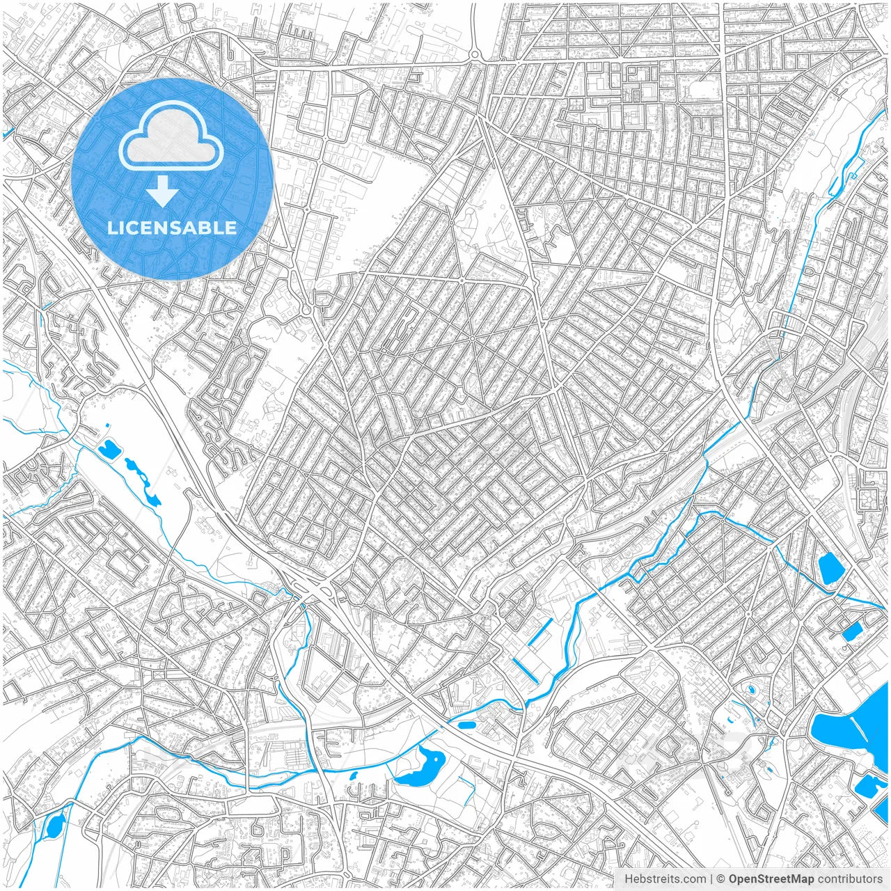 Savigny-sur-Orge, Essonne, France, city map with high resolution roads.