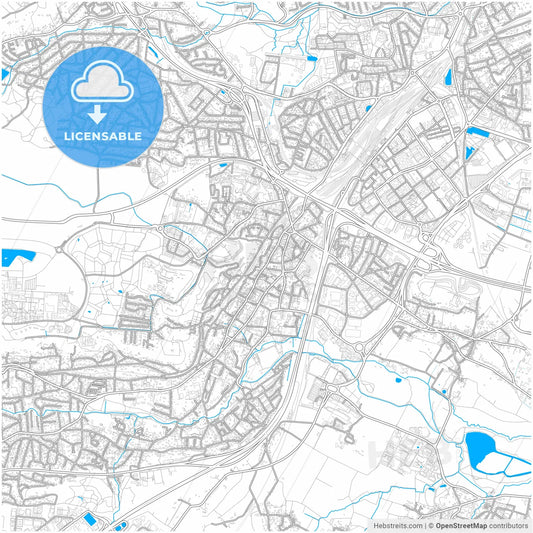 Palaiseau, Essonne, France, city map with high resolution roads.