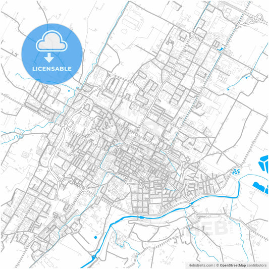 Imola, Emilia-Romagna, Italy, city map with high resolution roads.