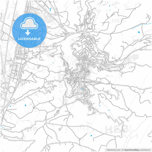 Chieti, Abruzzo, Italy, city map with high resolution roads.