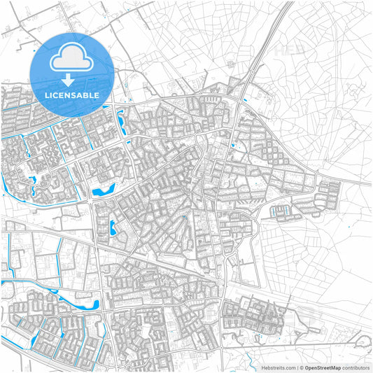 Ede, Gelderland, Netherlands, city map with high resolution roads.