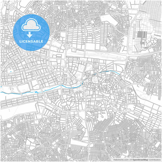 Gaziantep, Gaziantep, Turkey, city map with high resolution roads.