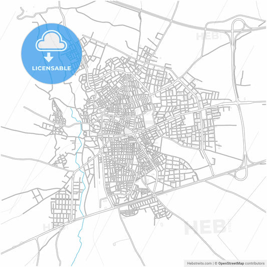 Nizip, Gaziantep, Turkey, city map with high resolution roads.