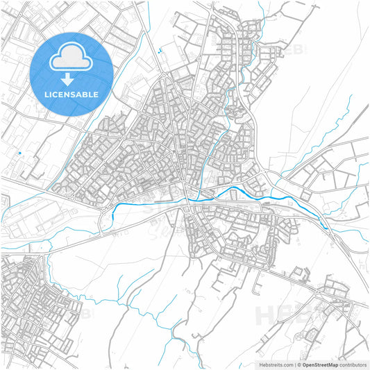 Çerkezköy, Tekirdağ, Turkey, city map with high resolution roads.