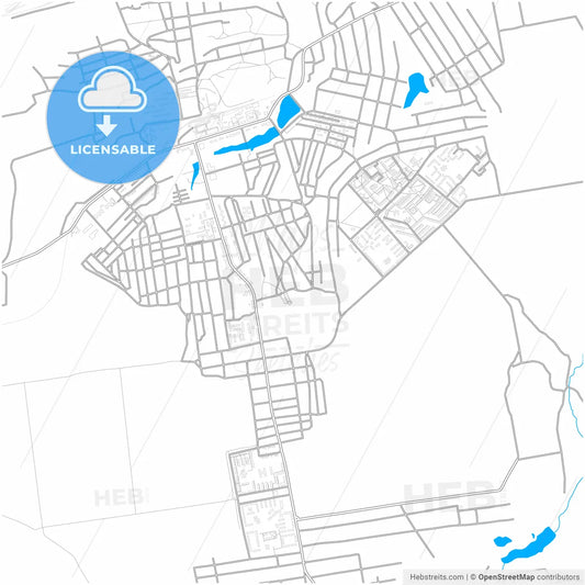 Myrnohrad, Donetsk Oblast, Ukraine, city map with high resolution roads.