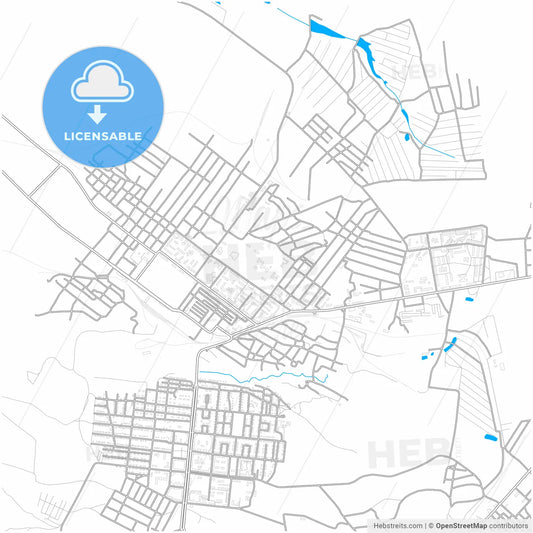 Toretsk, Donetsk Oblast, Ukraine, city map with high resolution roads.